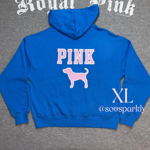 Victoria's Secret Pink Tops - Victoria’s Secret PINK Limited Edition Blue Charge Throwback Logo Full Zip - L